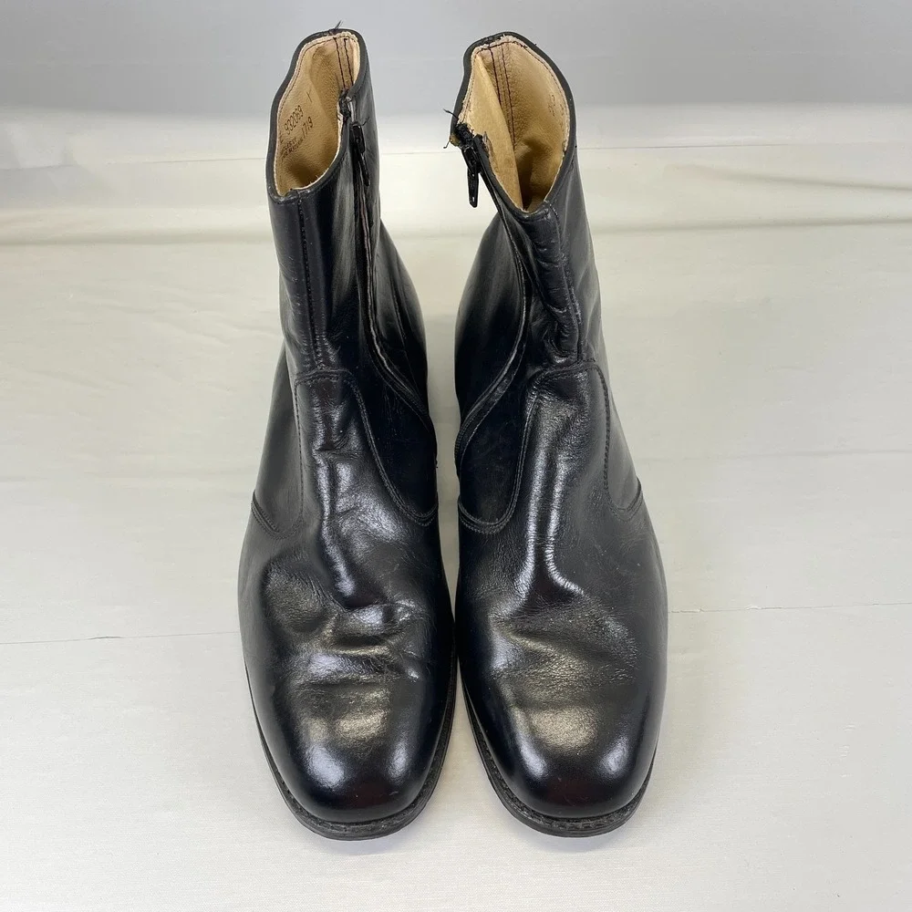 Nunn Bush Dress Boots Mens Size 13 EEE Extra-Wide Black Leather Zip Up Shoes